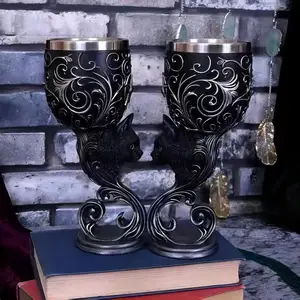 Cúp thép không gỉ được cá nhân hóa, Chalice Western Dragon, Red Wine Cup, đầu thùy ba chiều, 3D 8 Kính bán hàng chính 3D - №8