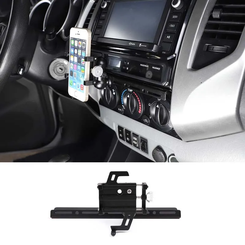 For 2016-2022Toyota Tacoma Black Car Modeling Central Control Multi-function Navigation Bracket Mobile Phone Support Auto Parts