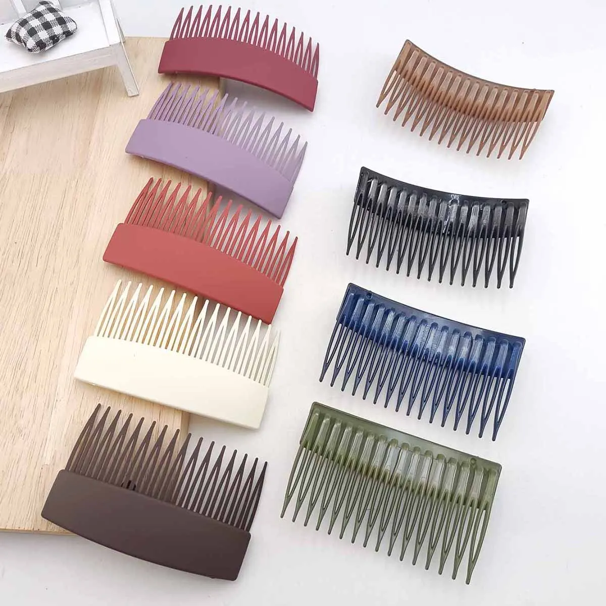 1/3/4/9 قطعة النساء واسعة الشعر مشط كبير بسيط دبوس الشعر الانفجارات ترتيب ثابت الشعر عقال عودة رئيس مشط إكسسوارات الشعر