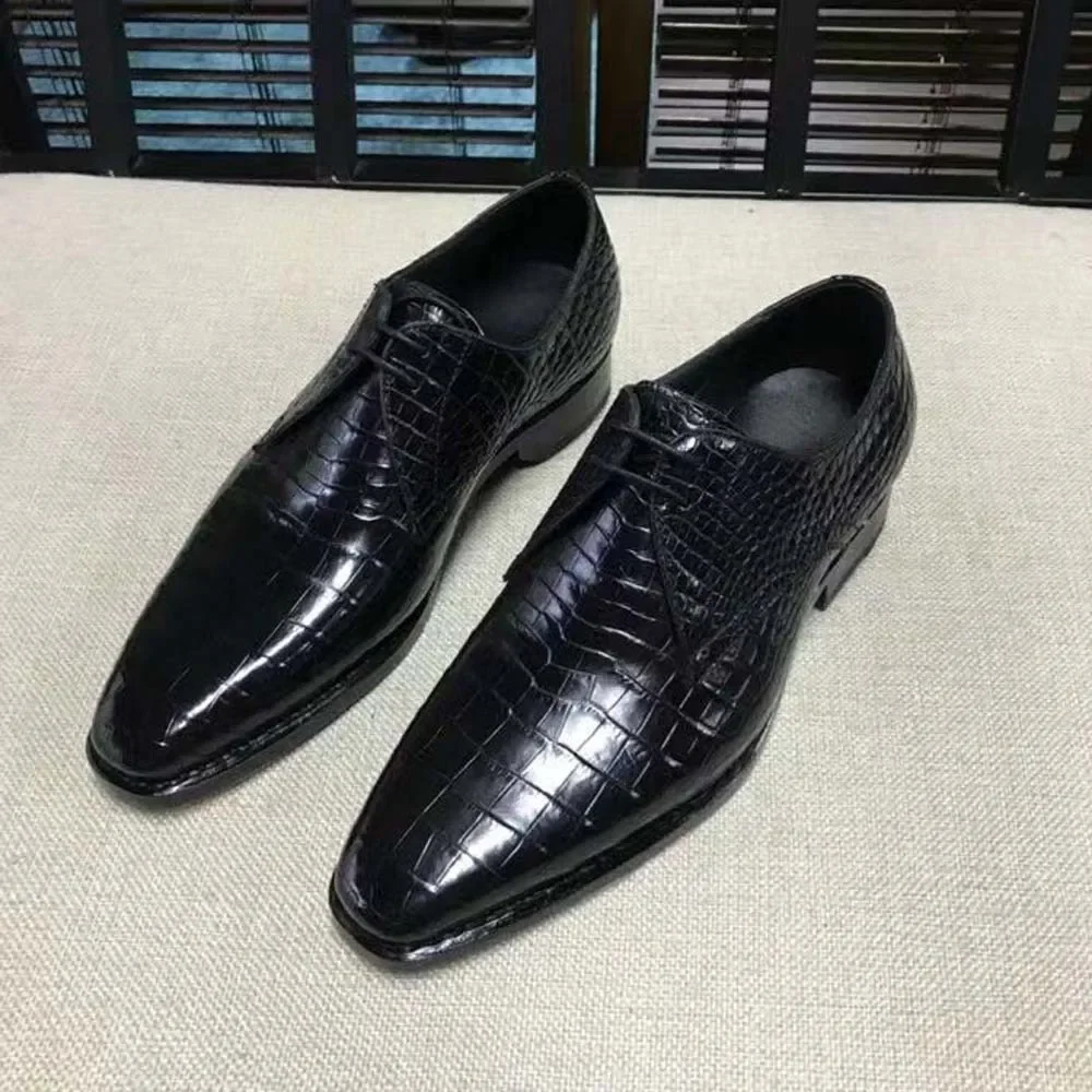 yingshang new male formal  men crocodile leather shoes male crocodile business  male