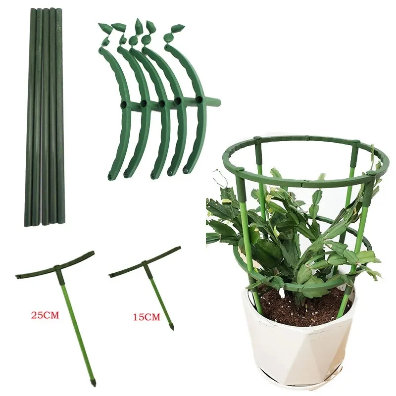 Plastic Plant Support Pile Garden Semi-circular Frame Stand Climb for Flowers Growing Balcony Flower Cage Holder Garden Supplies