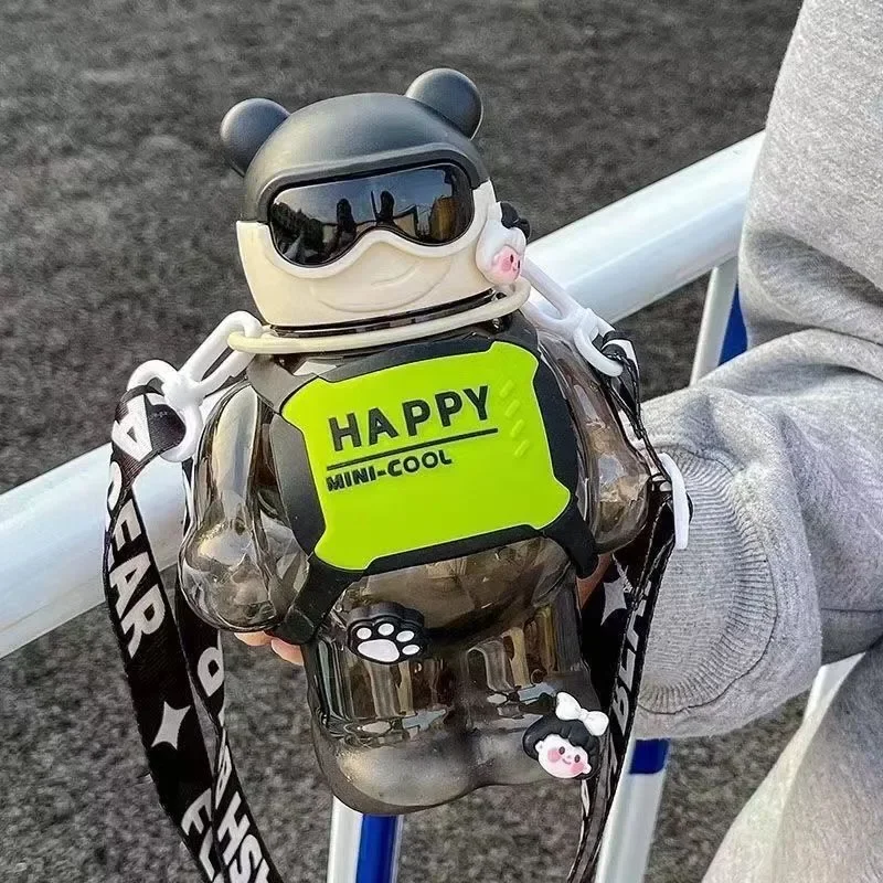 

850ml Sports Water Bottle with Straw Large Capacity Plastic Water Cup for Travel Portable Backpack Kettle Children Cup BPA Free