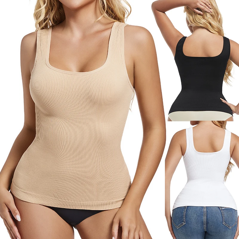 Square Neck Shapewear Tank Tops for Women Shapewear Tank Tops for Women Compression Tanks Body Shaper Camisole Cami Tops