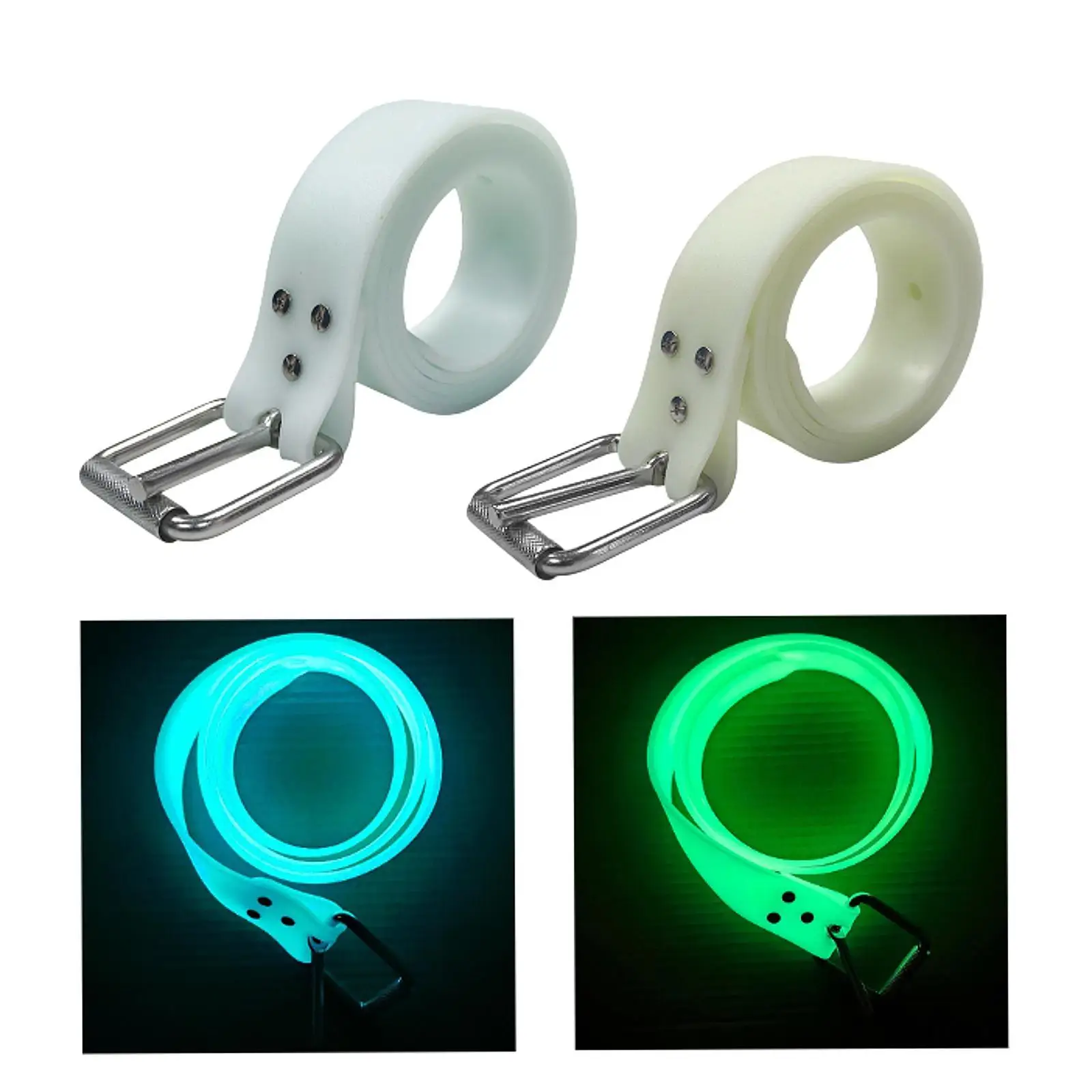 Ceinture de plongée en silicone phosphorescente à dégagement rapide pour la pêche sous-marine