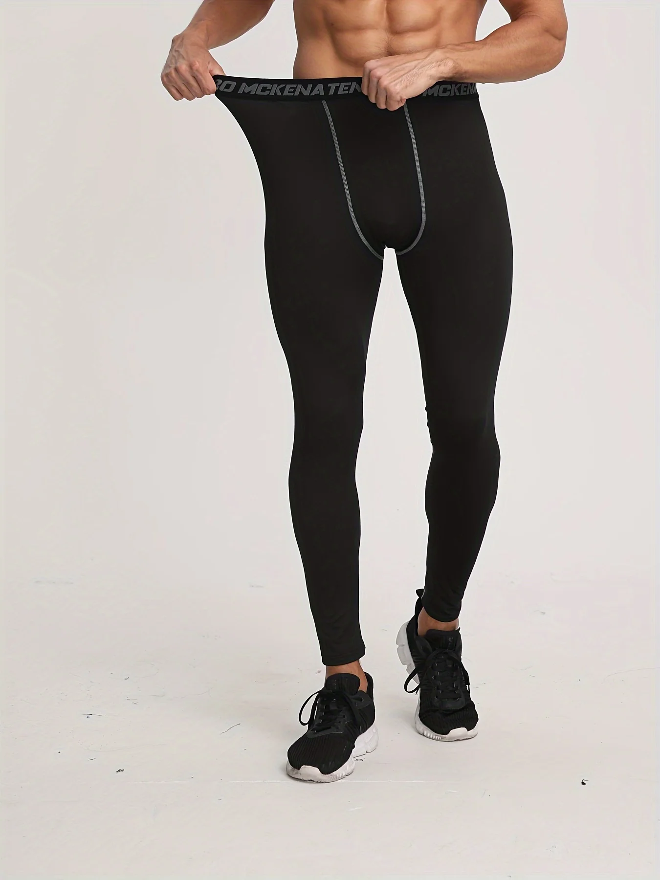 

Men's compressed sweatpants, high elasticity breathable solid color tight design, suitable for sports and outdoor activities