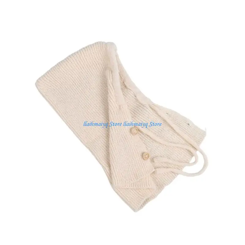

573B Interlaced Hat Scarf Combination Cold Weather Essential Ventilated Comfort Plan