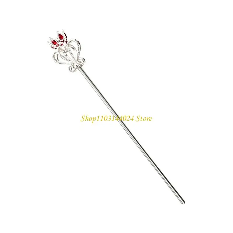 Rhinestones Royal Scepter Queen Staff For Theatrical Productions And Special Event Cosplay Costume Prop Fairies Wand