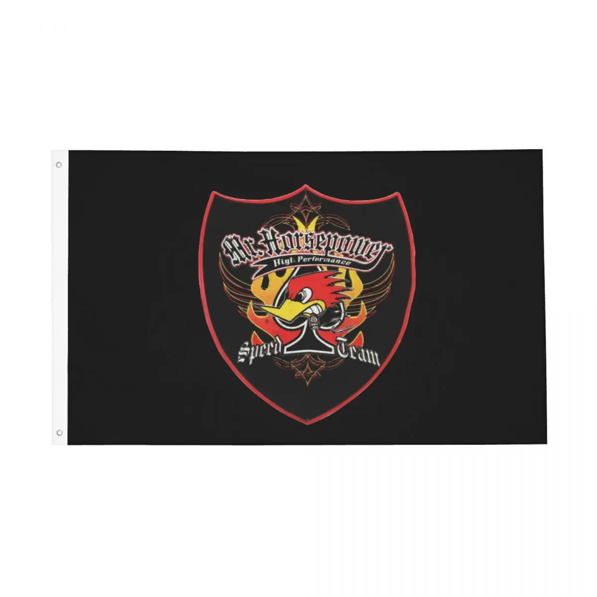 Speed Team Embossed Tin Black Sign Flag Indoor Outdoor Banner Mr.Horsepower Decoration Double Sided 2x3 3x5 4x6 5x8 FT Flags