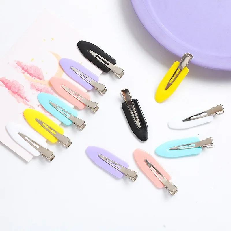 10 ชิ้น/เซ็ต No Crease Basic คลิปผมสําหรับหญิงสาวผมจัดแต่งทรงผมแต่งหน้า No Bend Hairpins Barrettes แฟชั่นอุปกรณ์เสริมผม