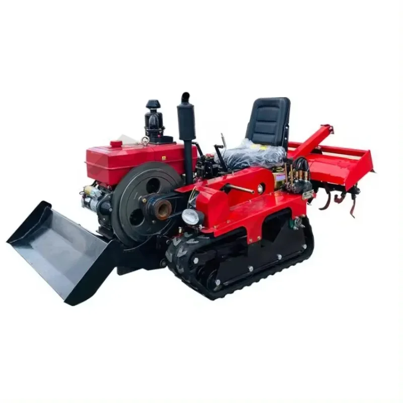 Hot Selling Agricultural Machinery, Small Rice Track Cultivator Equipment, Mini Track Tractor, 35 Horsepower Sowing Tool