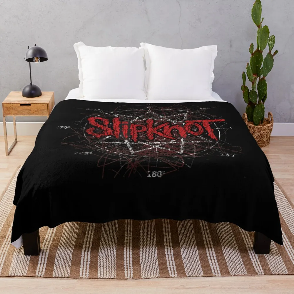 S-l-i-p-k-n-o-t Band Scribble Star Logo Throw Blanket Nap Luxury Thicken Vintage Hairys Blankets