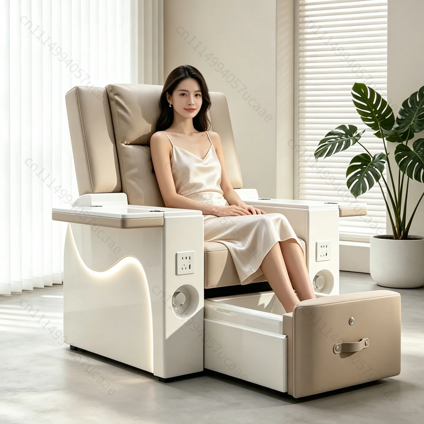 Electric Multifunctional Nail Salon Manicure Eyelash-Extension Foot Care Recliner Pedicure Chair Whirlpool Foot Massage Bath