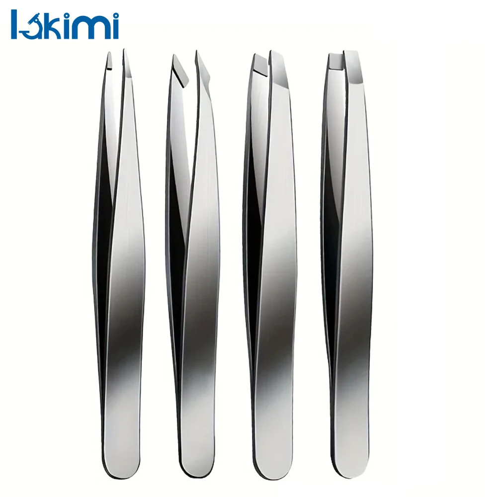 

4pcs Precision Tweezers Set – Ideal for Splinter & Ingrown Hair Extraction, Eyebrow Hair Removal and More LK-AA29