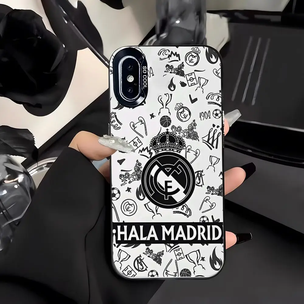 R-ReaL M-MaDriDS FC Handyhülle für iPhone 17 Air 16 E 15 14 Plus 13 12 11 Pro Max Farbige Silberne Abdeckung – Detail 5