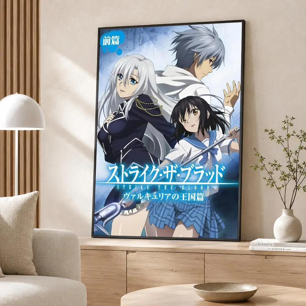 Anime Strike The Blood Poster Poster Wall Sticker Waterproof Self Adhesive HD Art  Bedroom Bar Decor