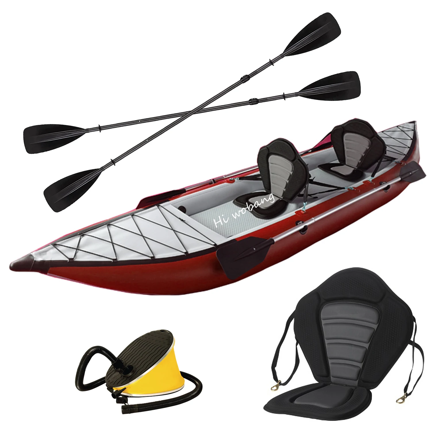 

4.2m Two Person Inflatable Pvc Drop Stitch Fishing Kayak