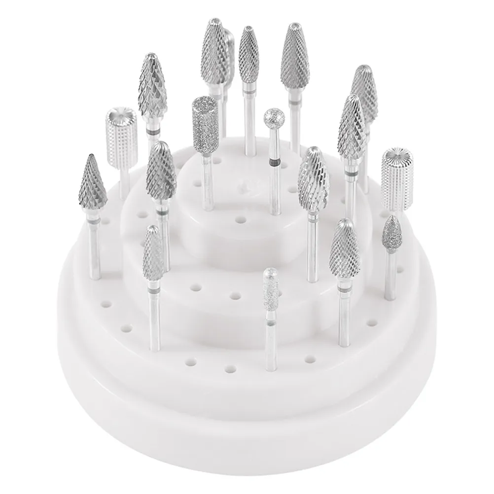 

1Pcs Nail Bit Organizer Storage Box 48 Holes Plastic Holder Durable for Nail Drill Bits Suitable for Professional and Home Use