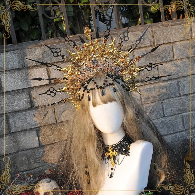 Notre Dame Halo Church Crown Dark Gothic Exaggerated Show Photo Headgear Pointer Crown