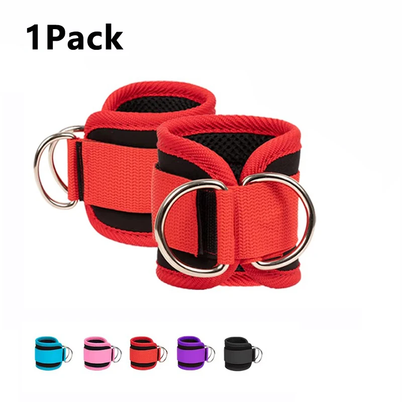 1pc Fitness Ankle Strap Einstellbare D-Ring Unterstützung Knöchel Schutz Gym Bein Kraft Training Roller Gürtel Verschluss