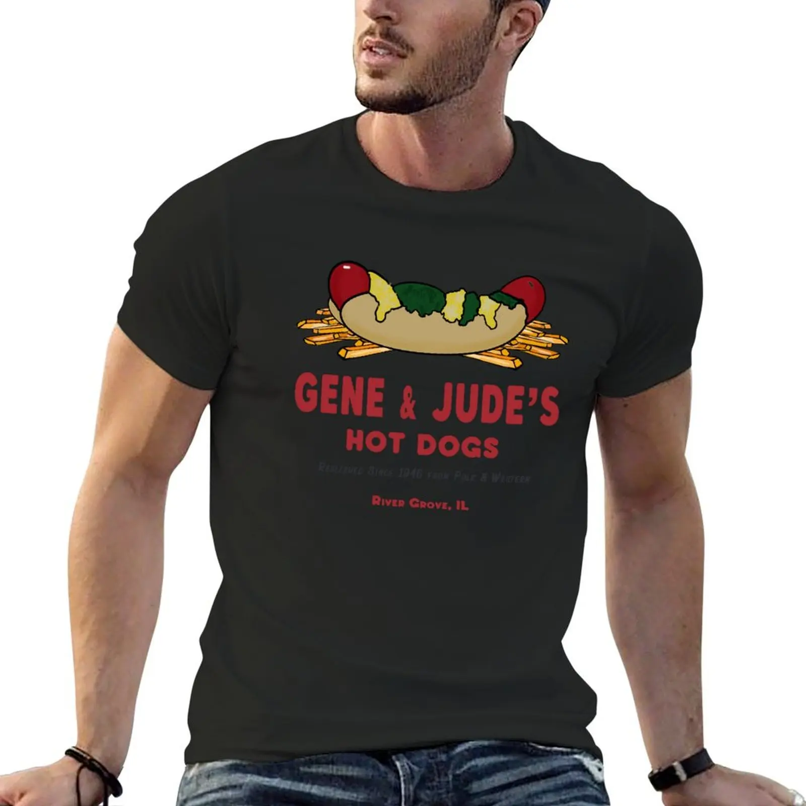 

Gene & Jude's Hot Dogs T-Shirt graphic t shirts sports fans men t shirts