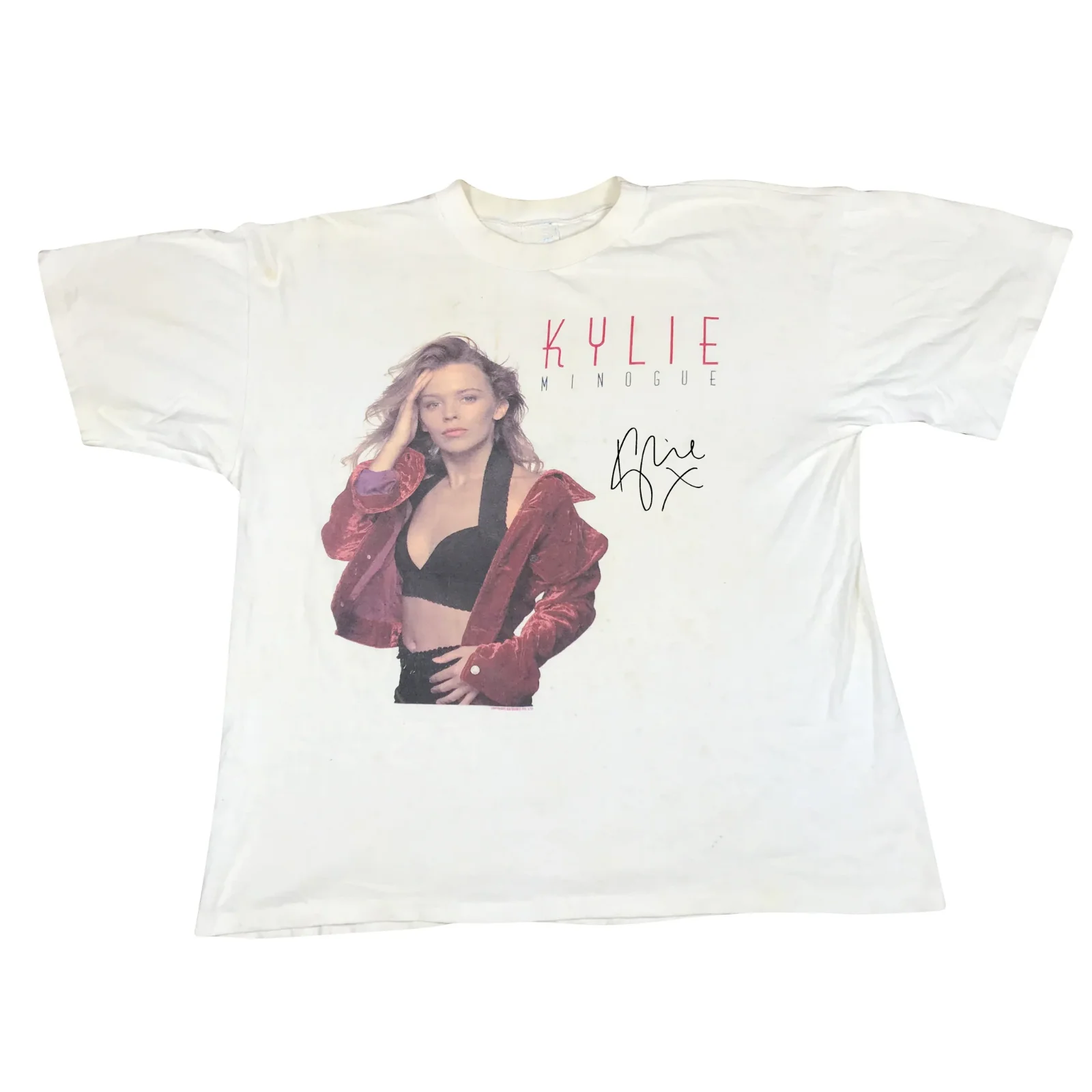 Kylie Minogue Signature For Fans White T-Shirt Cotton S-234XL