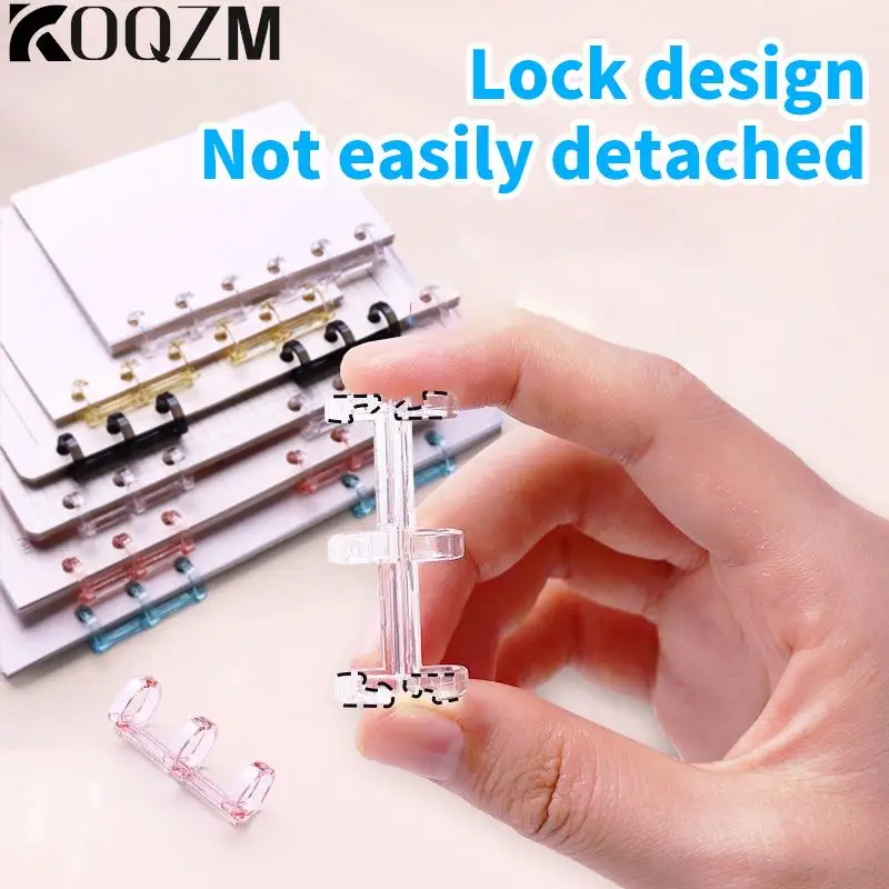 Binder secional plástico para Craft Journal, Mini Binder, Scrapbook Notebook, 3 anéis, 2pcs