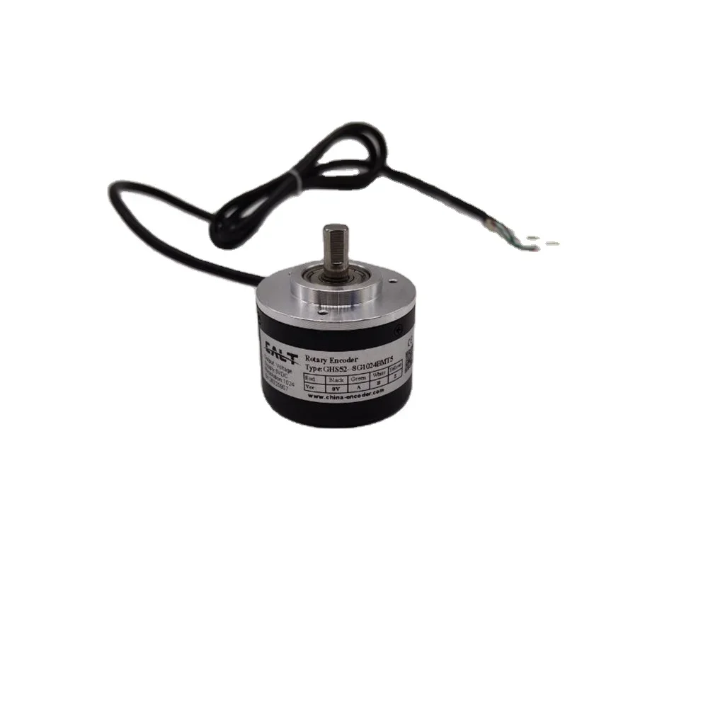 Encoder Rotary Solid Shaft Optik DC5-26V 600ppr BARU GHS52-08G600BMC526 untuk Motor Servo