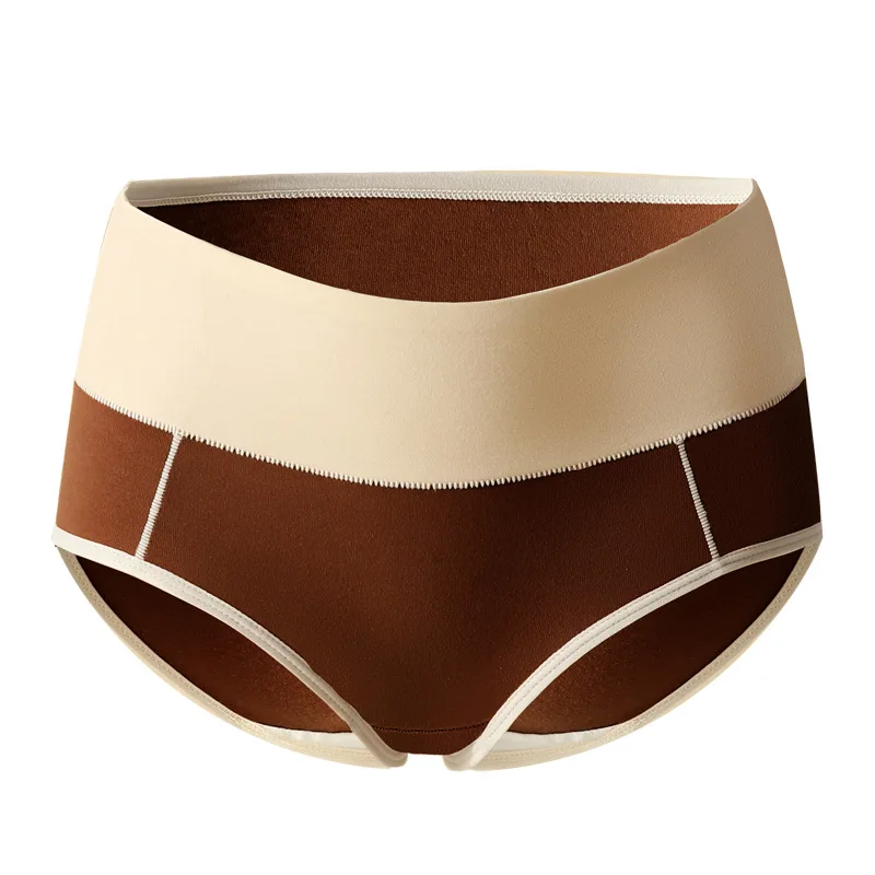 

1 шт., женское нижнее белье из чистого хлопка с высокой талией, нижнее белье большого размера, хлопковые бесшовные женские шорты, мягкие женские трусики