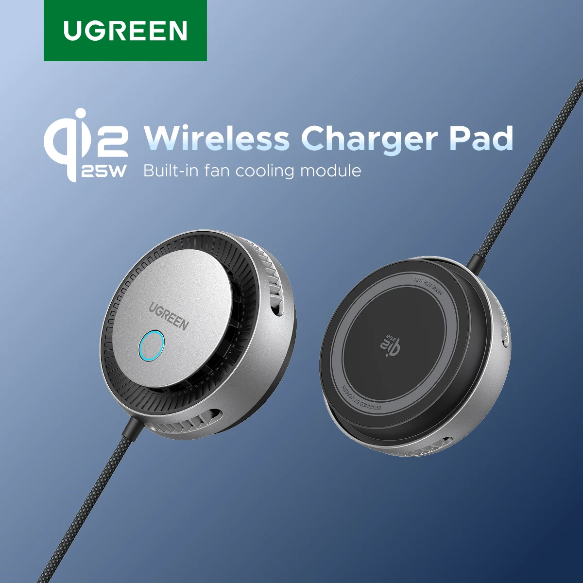 Phone Cooling Fan - UGREEN MagFlow Pro Qi2.2 25W Magnetic