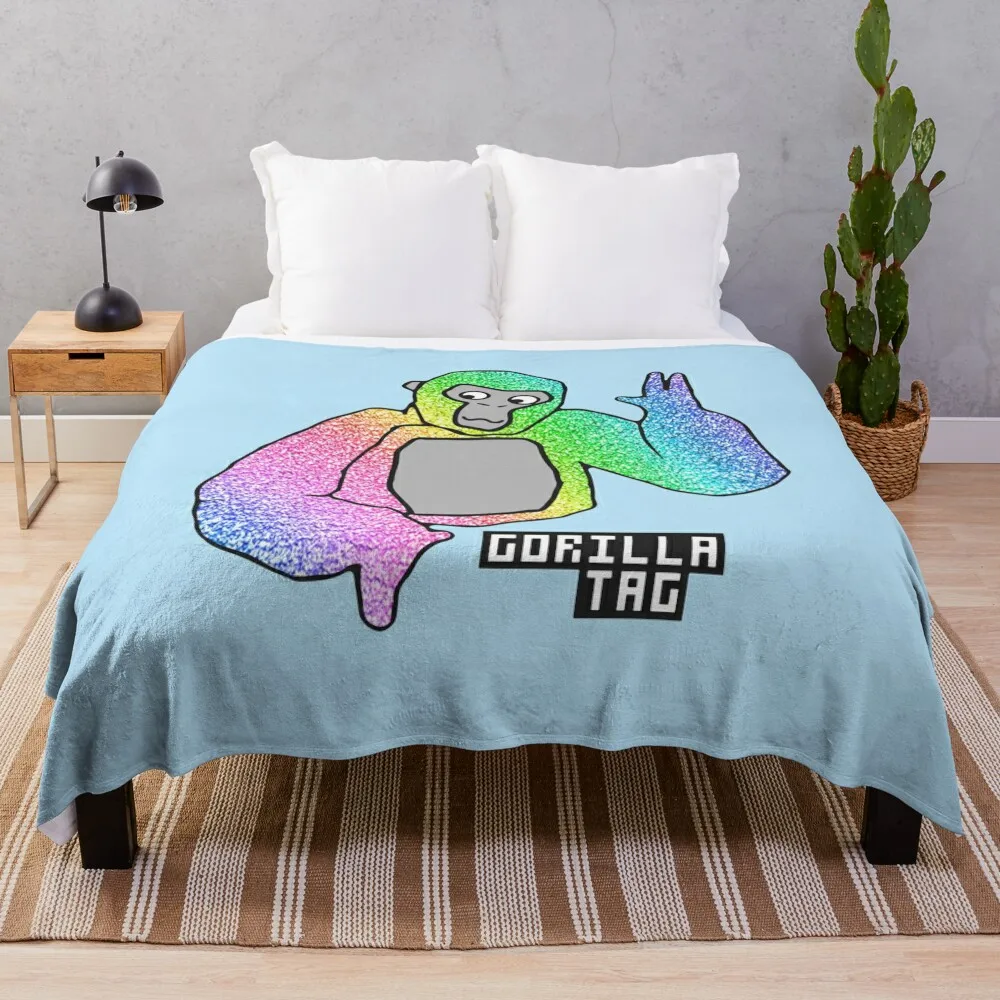 Gorilla Tag Colorfull - Gorilla Tag Merch Hoodie For Men, Women Shirt Boy Girl Young Shirt - Long Sleeve, Sweatshi Throw Blanket