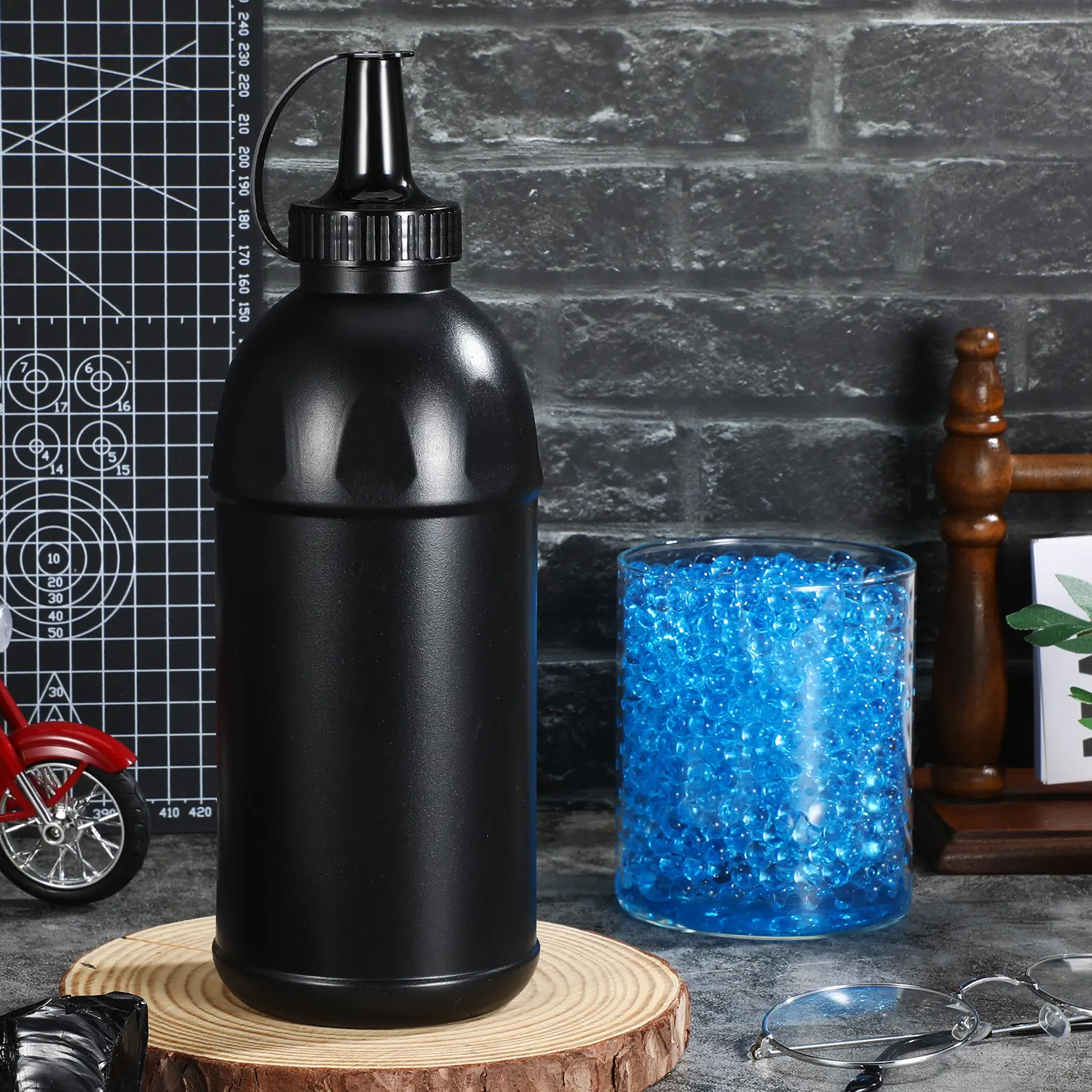 

Профессиональная игровая бутылка для бусин из полипропилена: гладкие края, прочная, износостойкая, для хранения бусин, для игр на улице