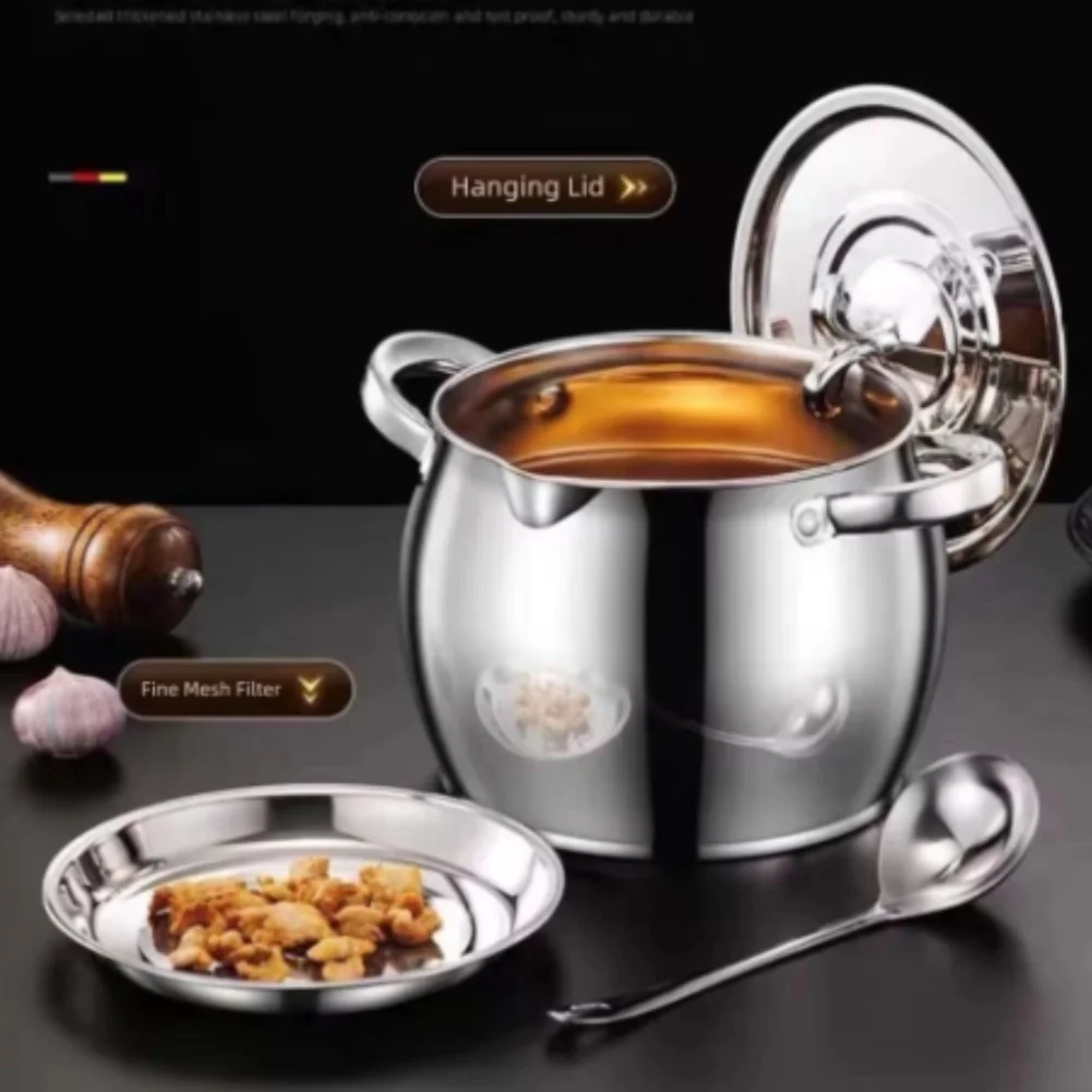 Grease Separator Jar Oil Filter Pot For Oil Preservation Easy To Clean Commercial Grade For Kitchen Countertop view 4