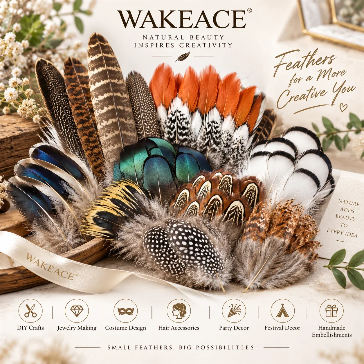 Natural Peacock Goose Feather Small Pattern Feather DIY Crafts Jewelry Clothing Decoration