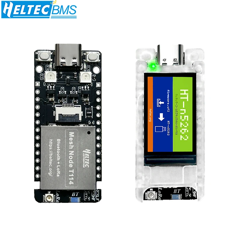 heltec mesh node t114 rastreador meshtastico nrf52840 sx1262 lorawan lora arduino ble wifi posicionamento devboard baixa potencia 01