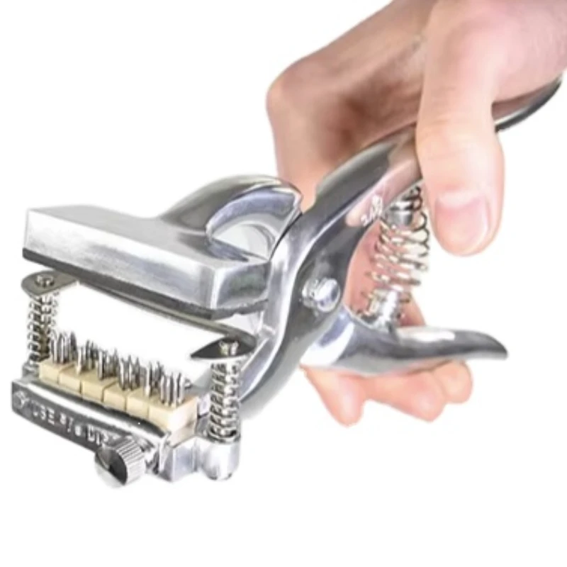 Pig sheep cow Farm Equipment Instruments Animal Pig Ear Tattoo Pliers 6 Digits Rabbits Tattoo Plier