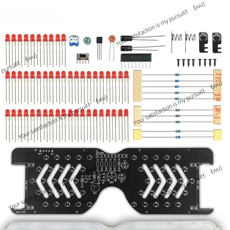 

Светодиодный светильник, светящиеся очки, комплект для производства голосового управления, электронный комплект «сделай сам», диодный мигающий свет, забавная практика пайки сварки