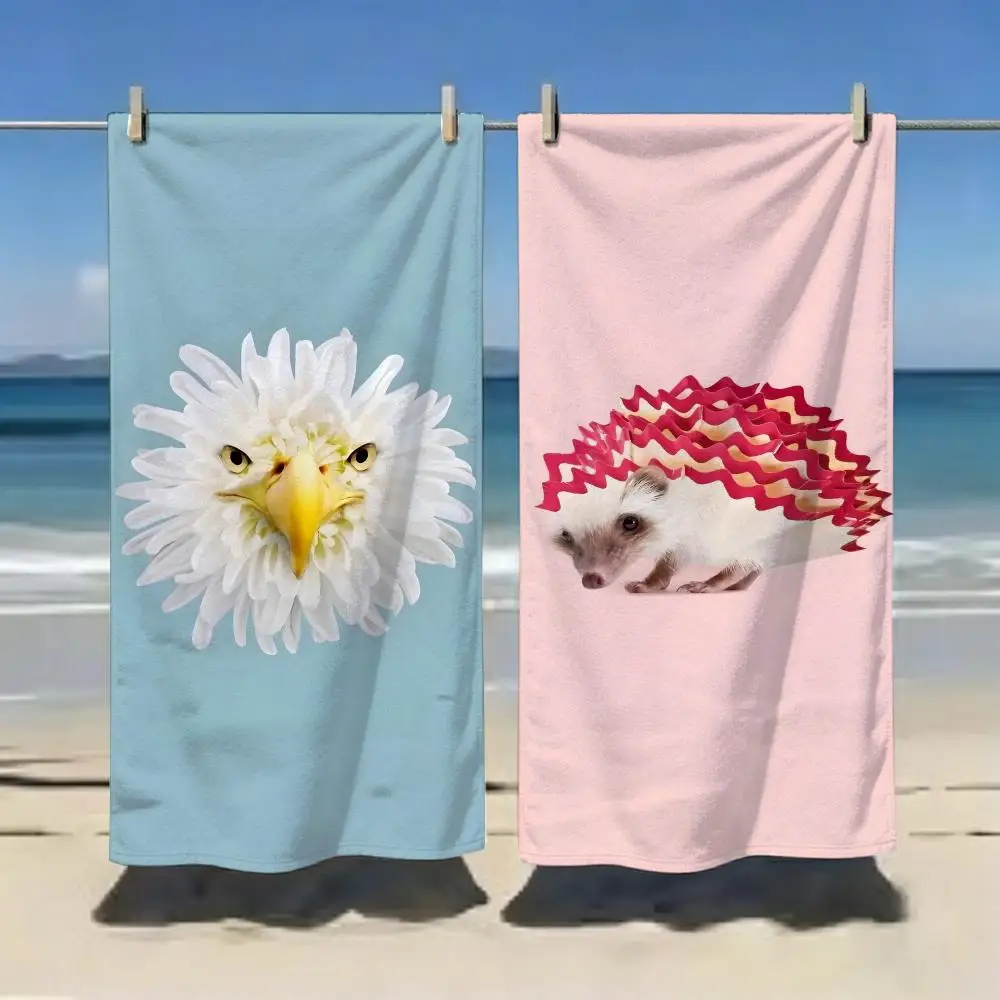 Realistic Mutant Animal World Towel Microfiber soft Beach Towel for Travel Fitness Sauna Bathing Camping