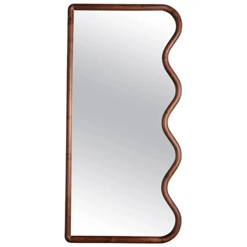 Simple dressing mirror wave floor special-shaped art fitting