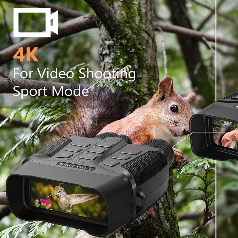 

4K Night Vision Binoculars with 5000mAh Lithium Battery Infrared Goggles 8X Digital Zoom Tactical Light for Camping Hunting
