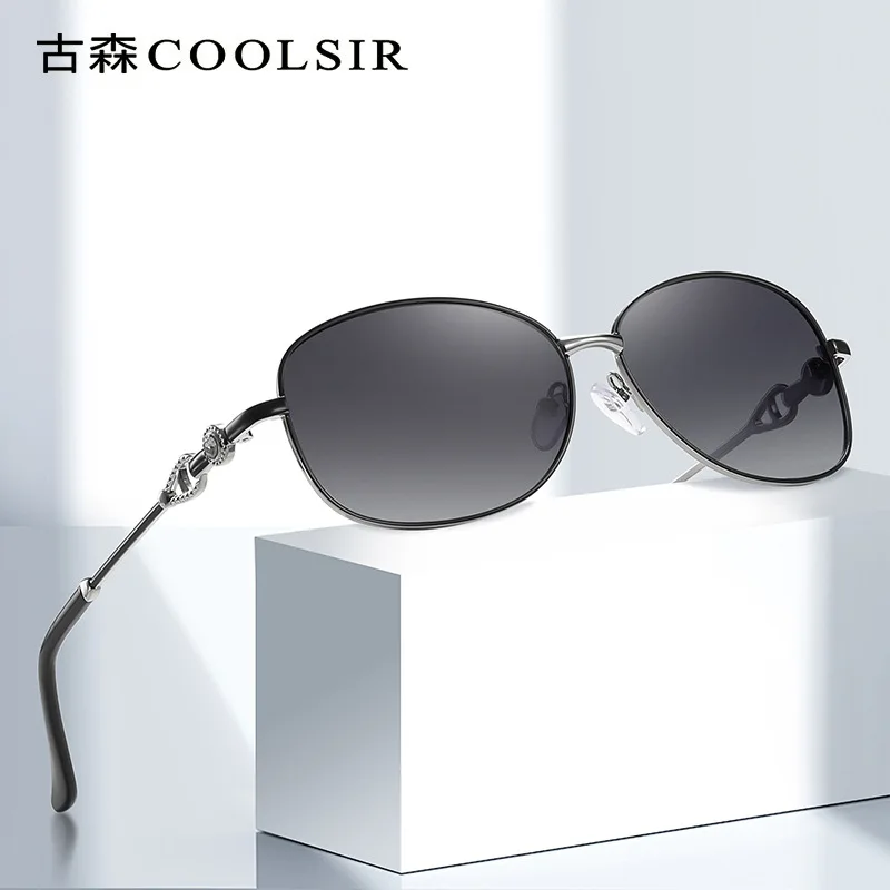 New Fashion Diamond Women's Glasses Sun-Shade Glasses612Women's Polarized Sunglasses Two-Color Sunglasses Sunglasses