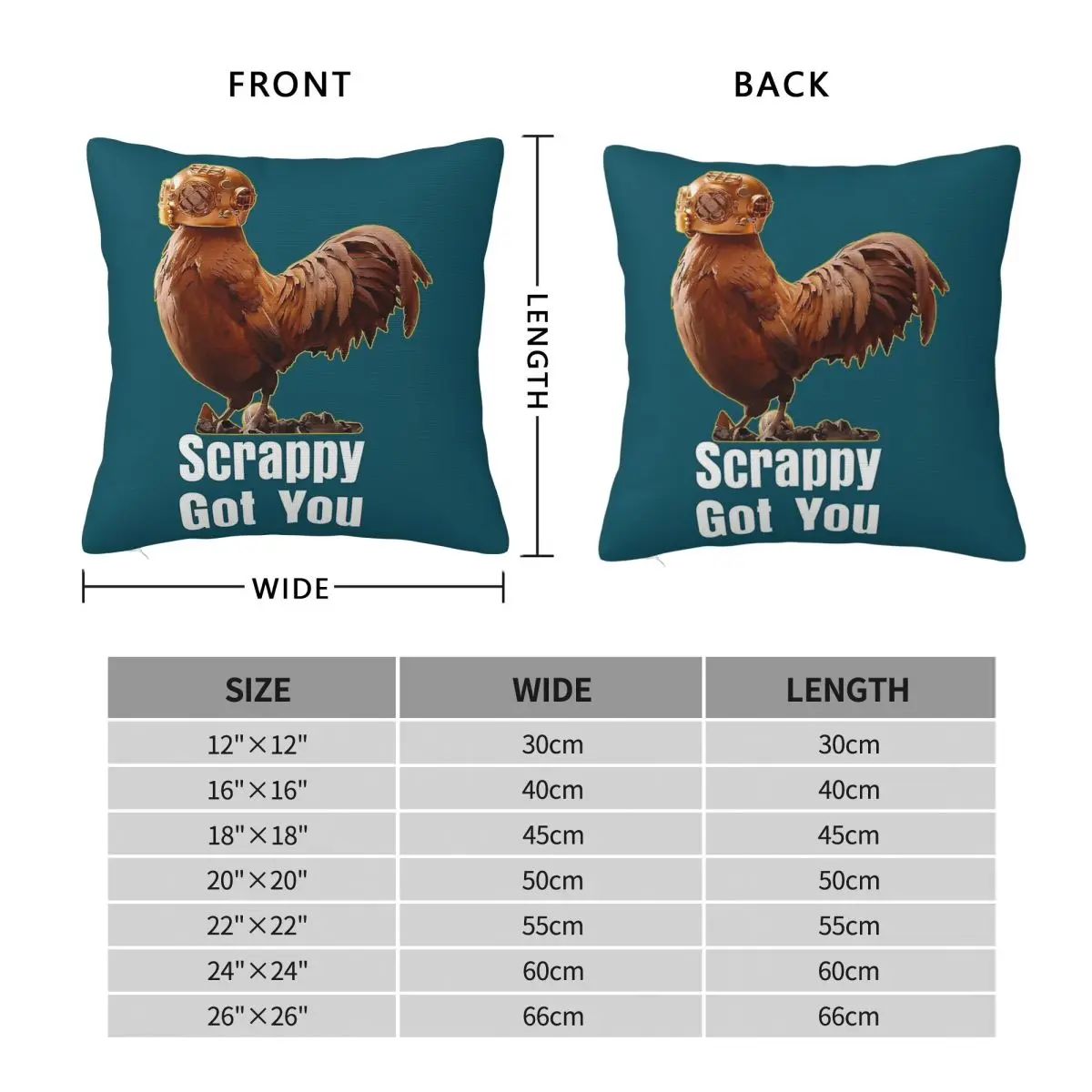 Scrappy Got You Rooster Arc Raiders Pillowcase Polyester Linen Velvet Pattern Zip Decorative Pillow Case Home Cushion Cover 18