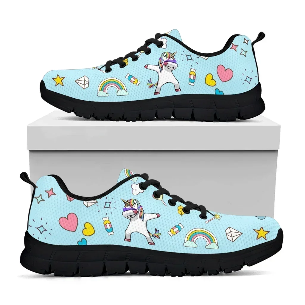 Cartoon Unicorn Design Luxury Brand Fashion Sneakers Heart Cartoon Flat Shoes Lightweight Casual Sneakers Zapatos 3
