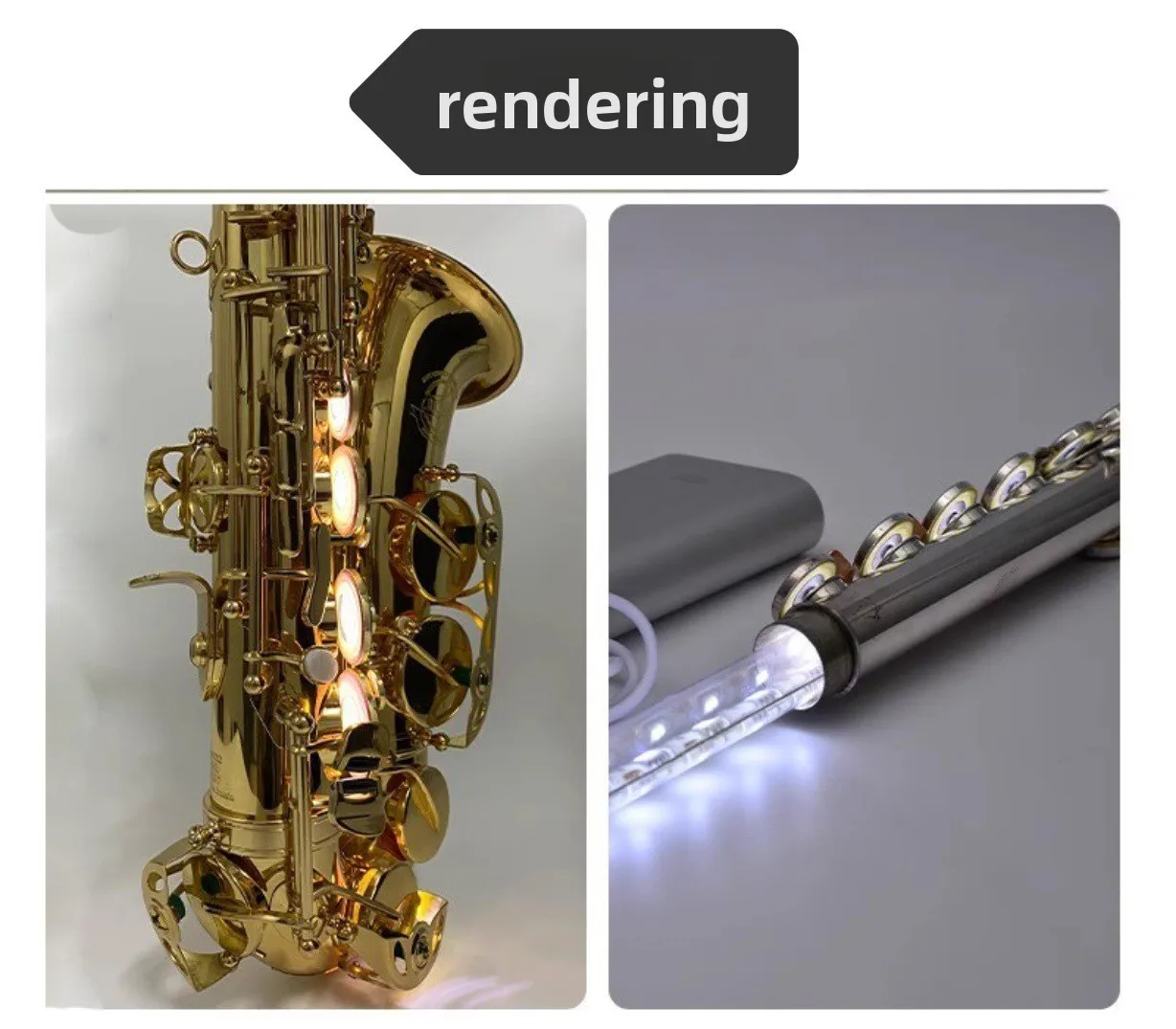 1Pcs Instrument Repair Light Strip Detection Sound Hole Air Leakage Light Saxophone Flute Clarinet Universal