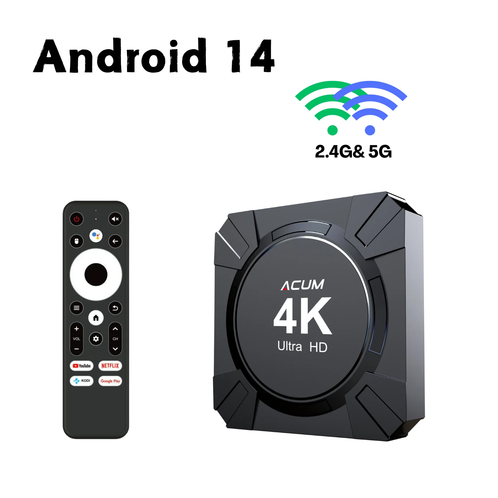 

Android 14 TV Box Allwinner H313 2GB 16GB 4K Media Player with Voice Remote ATV STB Dual-Band WiFi 2.4G 5G Smart Set Top Box