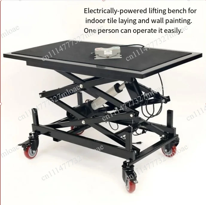 Thickened folding mobile indoor decoration tiling lift stool machine new electric hydraulic