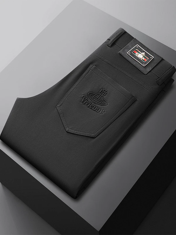 

Ice Silk Men's Casual Pants Summer Thin Qui Dry Loose Straight Tube Busin West Pants Versatile Youthful Urban Faion