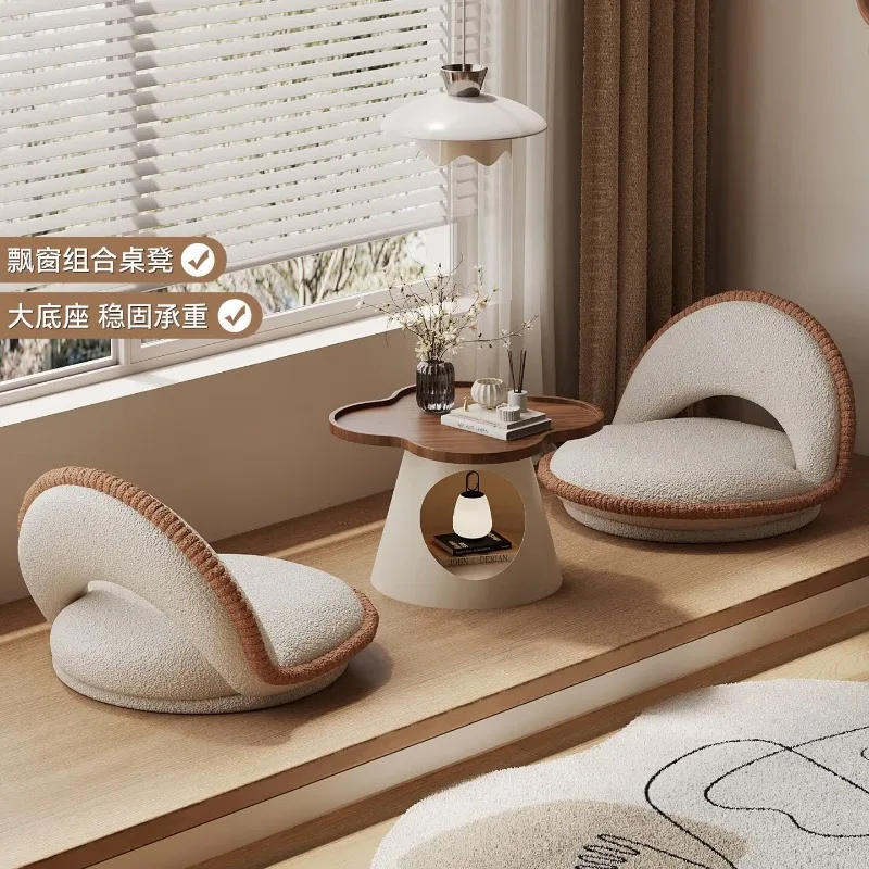 Bedroom window sill tatami does not occupy a small coffee table, cream wind people