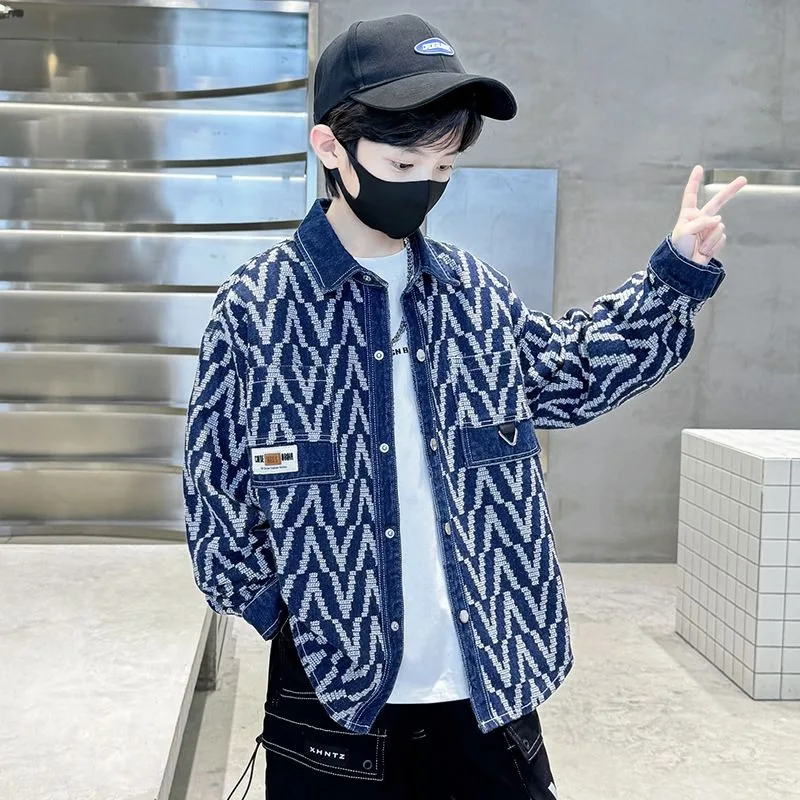 

2025 New Boys Big Tall Jacket Spring Autumn Cool Stylish Fall Kids Outfit Fashion