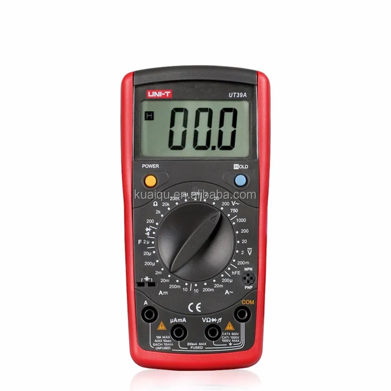 

UNI-T UT39A Общие цифровые мультиметры Ручной вольтметр переменного/постоянного тока Амперметр Тестер емкости сопротивления