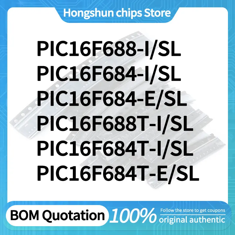 

PIC16F684 PIC16F688T PIC16F684T PIC16F688 PIC16F684-I/SL PIC16F684T-E/SL Standard version
